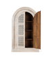 GINER Y COLOMER Armoire en bois de manguier blanc décapé